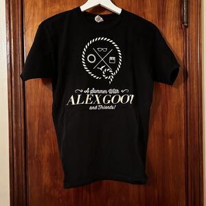 Black Short Sleeve Concert T-Shirt Summer with Alex Goot and Friends Tour Merch